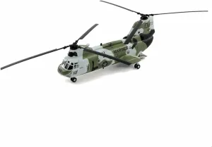 Military Fighter Plastic Die Cast Model, 1/72 Scale US Marine Corps CH-46F Sea Knight Helicopter Model, Adult Toys, 7.5 X 8.4Inshs