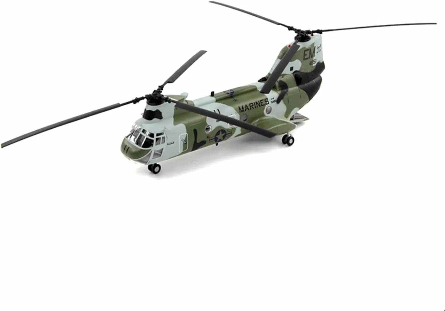 Military Fighter Plastic Die Cast Model, 1/72 Scale US Marine Corps CH-46F Sea Knight Helicopter Model, Adult Toys, 7.5 X 8.4Inshs