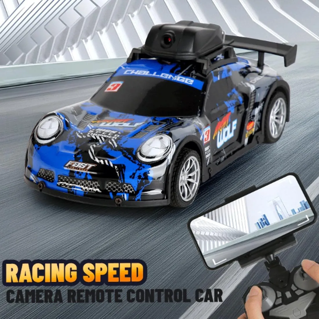 Mini RC Drift Car with App-Controlled, 2.4G 4CH RC Car with LED Lights & HD Camera, RC Racing Toy for Hobbyist