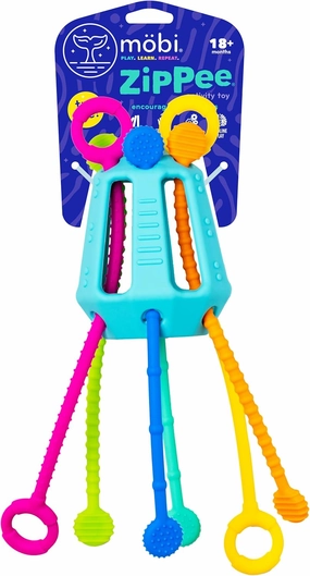 Mobi Zippee Activity Toy - Sensory Activities for Toddlers and Kids, BPA-Free & Food Grade Silicone, Montessori Learning Games for Ages  1 (Original)
