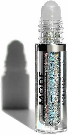 Mode Angel Dust Roll On Glitter, in A Trance, Holographic Rainbow Prism Sparkling High Performance 3D Loose Glitters for Face and Body, Spill Proof Bottle, Made in NY USA