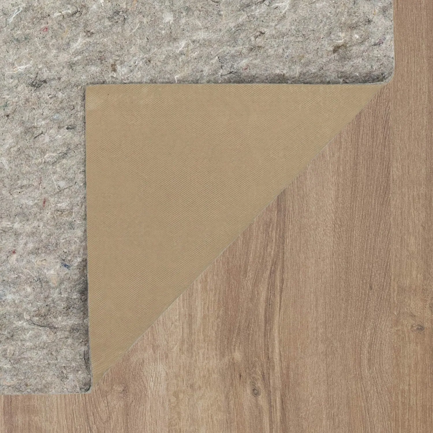 Mohawk Home 8' x 10' Non Slip Rug Pad Gripper 1/4 Thick Dual Surface Felt   Rubber Gripper - Safe for All Floors, Brown