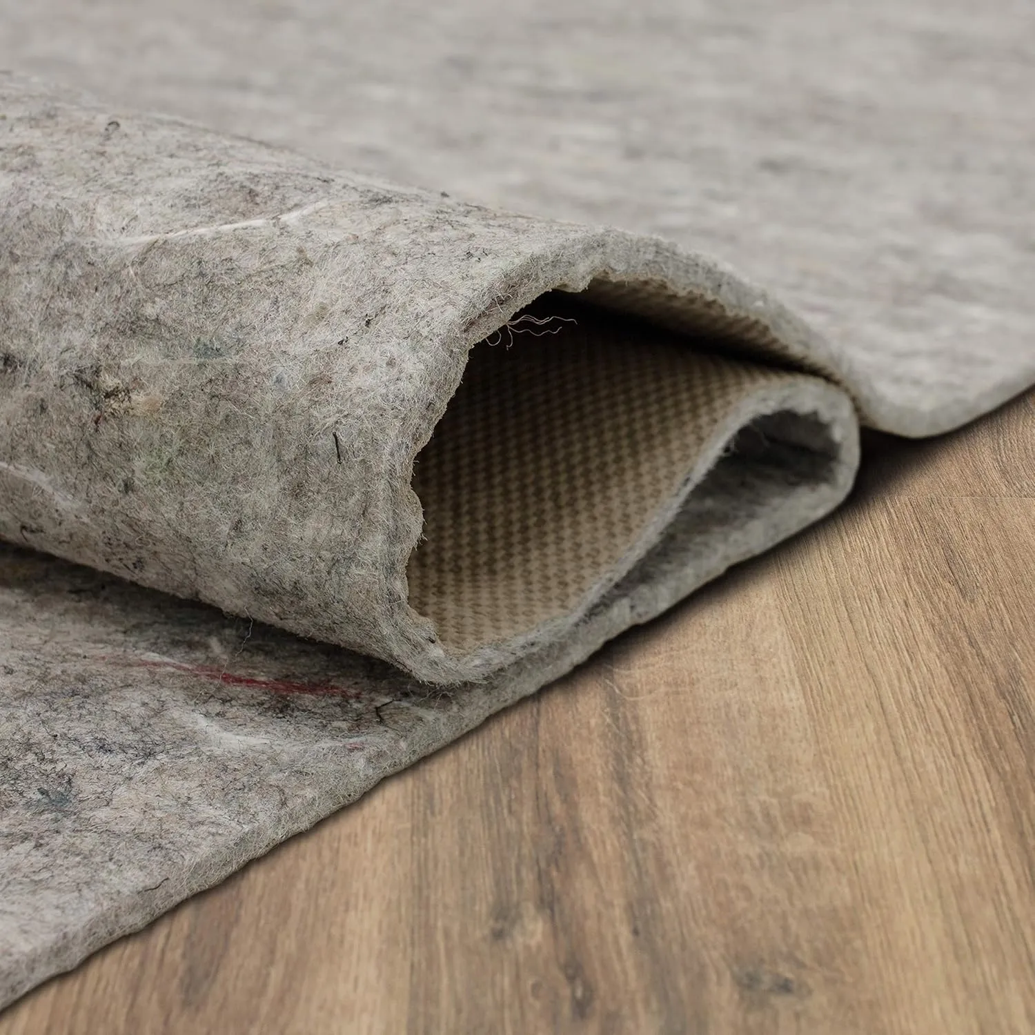 Mohawk Home 8' x 10' Non Slip Rug Pad Gripper 1/4 Thick Dual Surface Felt   Rubber Gripper - Safe for All Floors, Brown