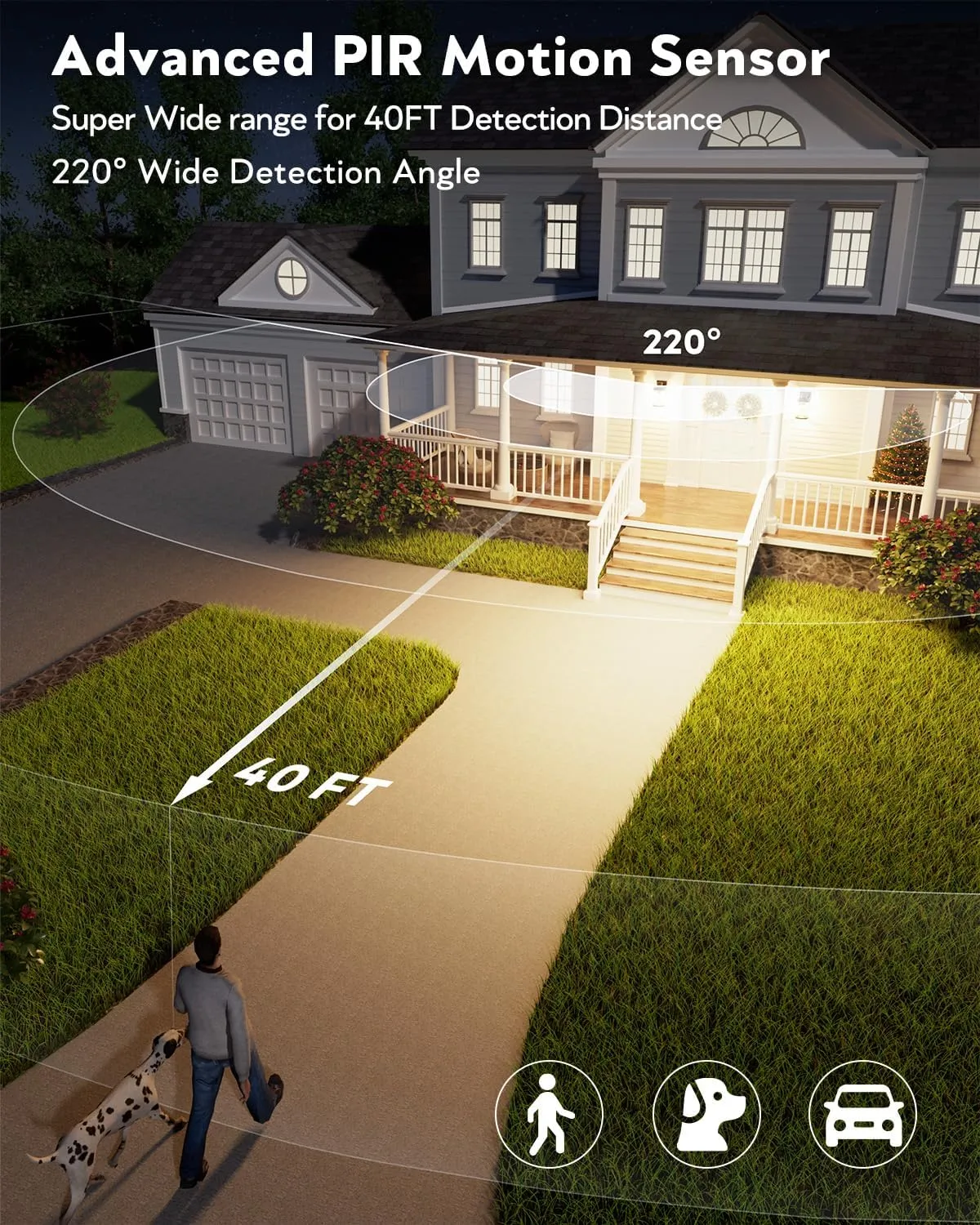 Motion Sensor Exterior Light Fixture, Bronze Dusk to Dawn Outdoor Wall Lights, Waterproof Exterior Lights for House, Porch, Doorway, Garage, 100% Aluminum