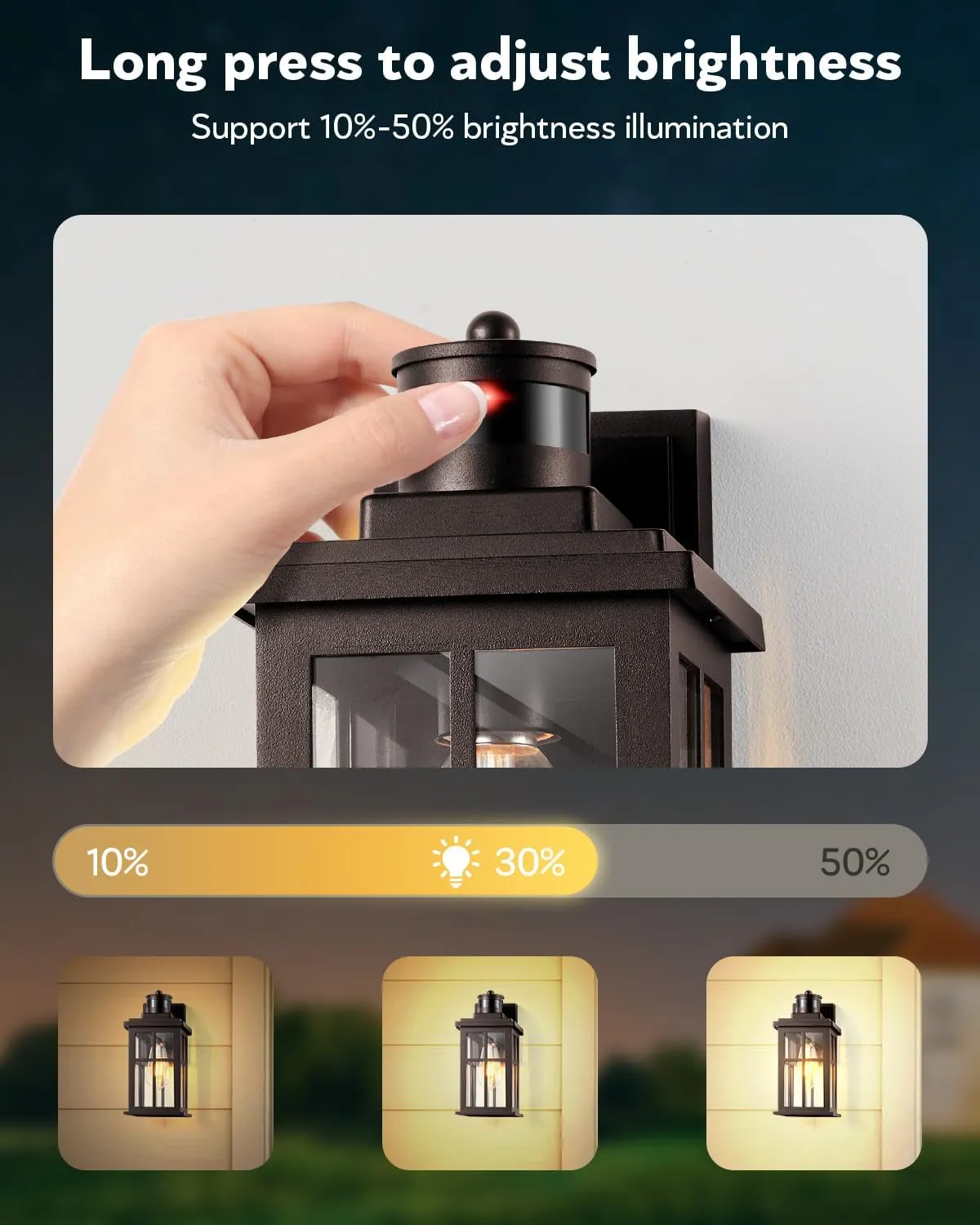 Motion Sensor Exterior Light Fixture, Bronze Dusk to Dawn Outdoor Wall Lights, Waterproof Exterior Lights for House, Porch, Doorway, Garage, 100% Aluminum