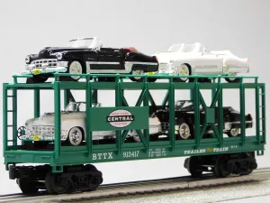 MTH RAILKING New York Central AUTO Carrier W/Cadillac Coupe 30-76878