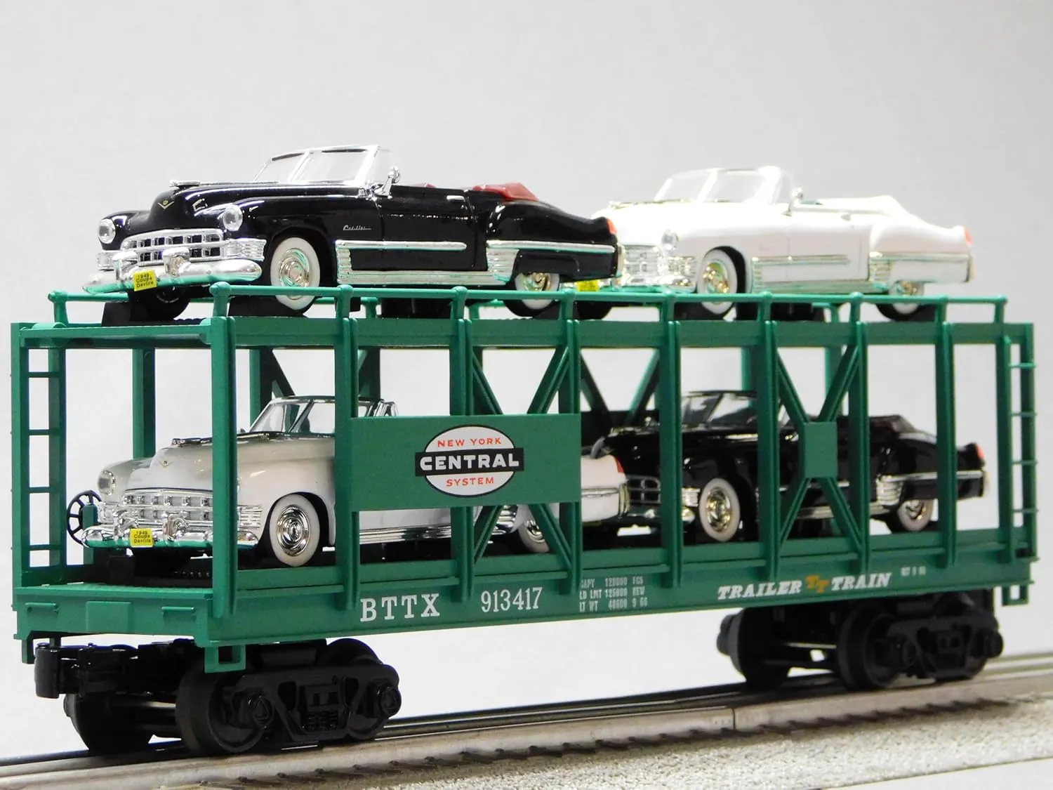 MTH RAILKING New York Central AUTO Carrier W/Cadillac Coupe 30-76878