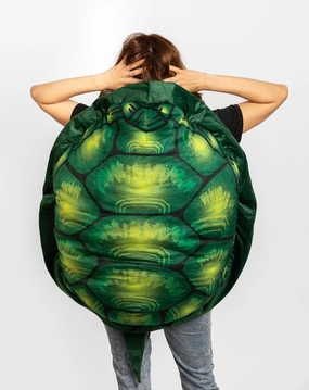 Multifunctional Giant Wearable Turtle Shell Pillow, 40-inch Cozy Plush Costume for Snuggling, Dress-up, Lounging, or Themed Parties, Stuffed with Soft Cotton, Vibrant Print, Hand Washable