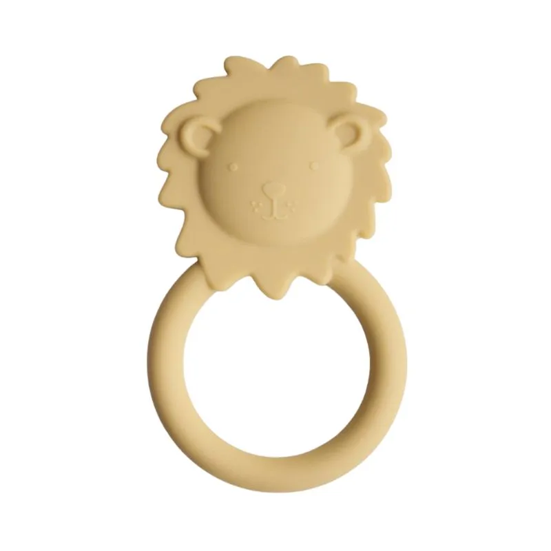 Mushie   Teether Lion Soft Yellow