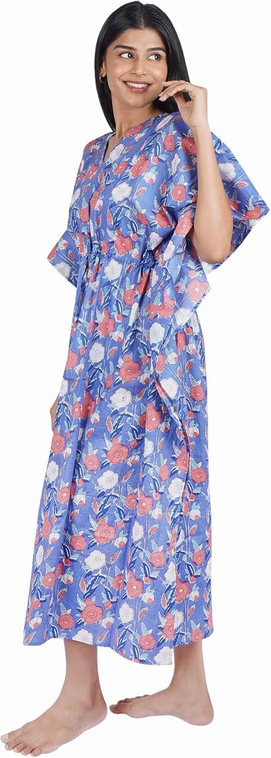 Namaste Trends 100% Cotton Kaftan Beach Swim Cover-Up: Resort Wear Dress for Women