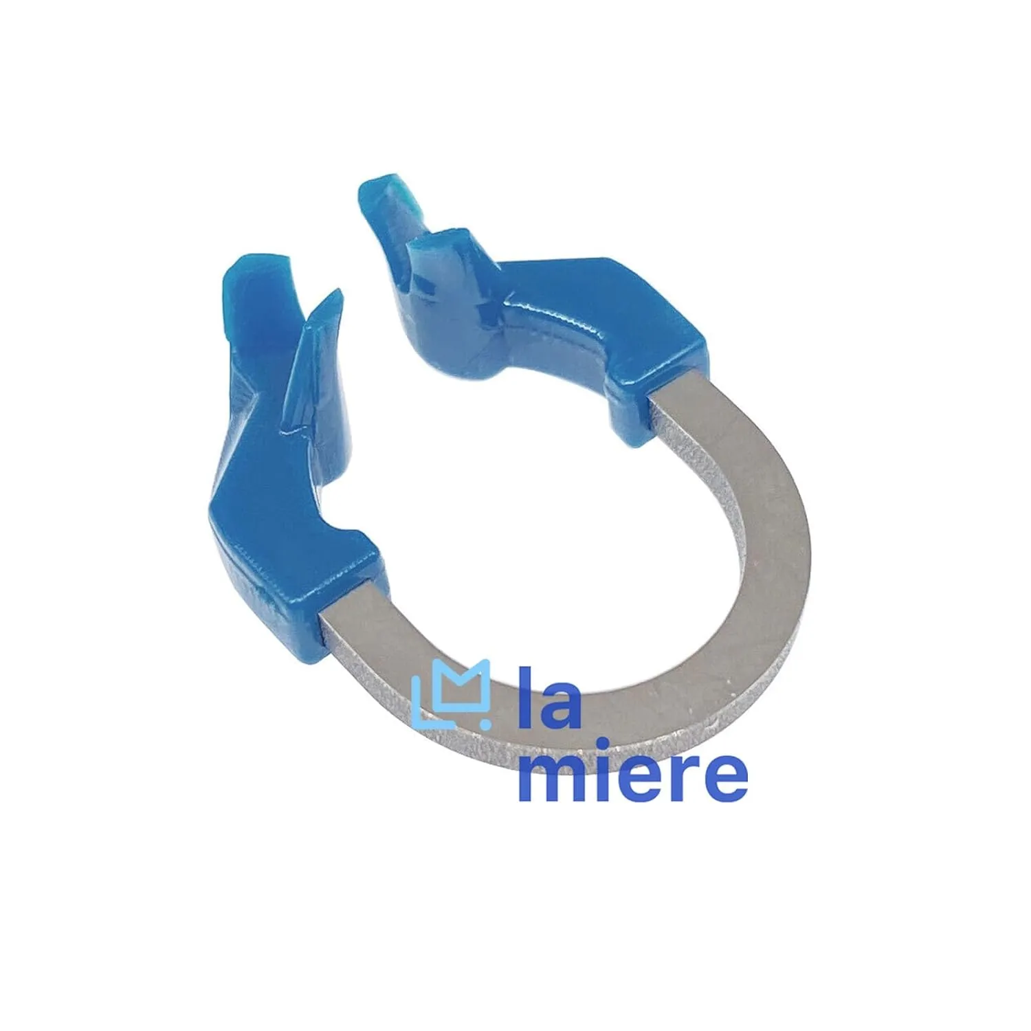 Narrow Dental Sectional Matrix Ring Clamp Spring Clip, Autoclavable Nickel Titanium Orthodontic Clamp Rings, Sectional Contoured (R6 Dark Blue 1PCS)