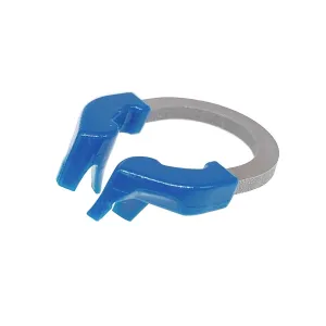Narrow Dental Sectional Matrix Ring Clamp Spring Clip, Autoclavable Nickel Titanium Orthodontic Clamp Rings, Sectional Contoured (R6 Dark Blue 1PCS)