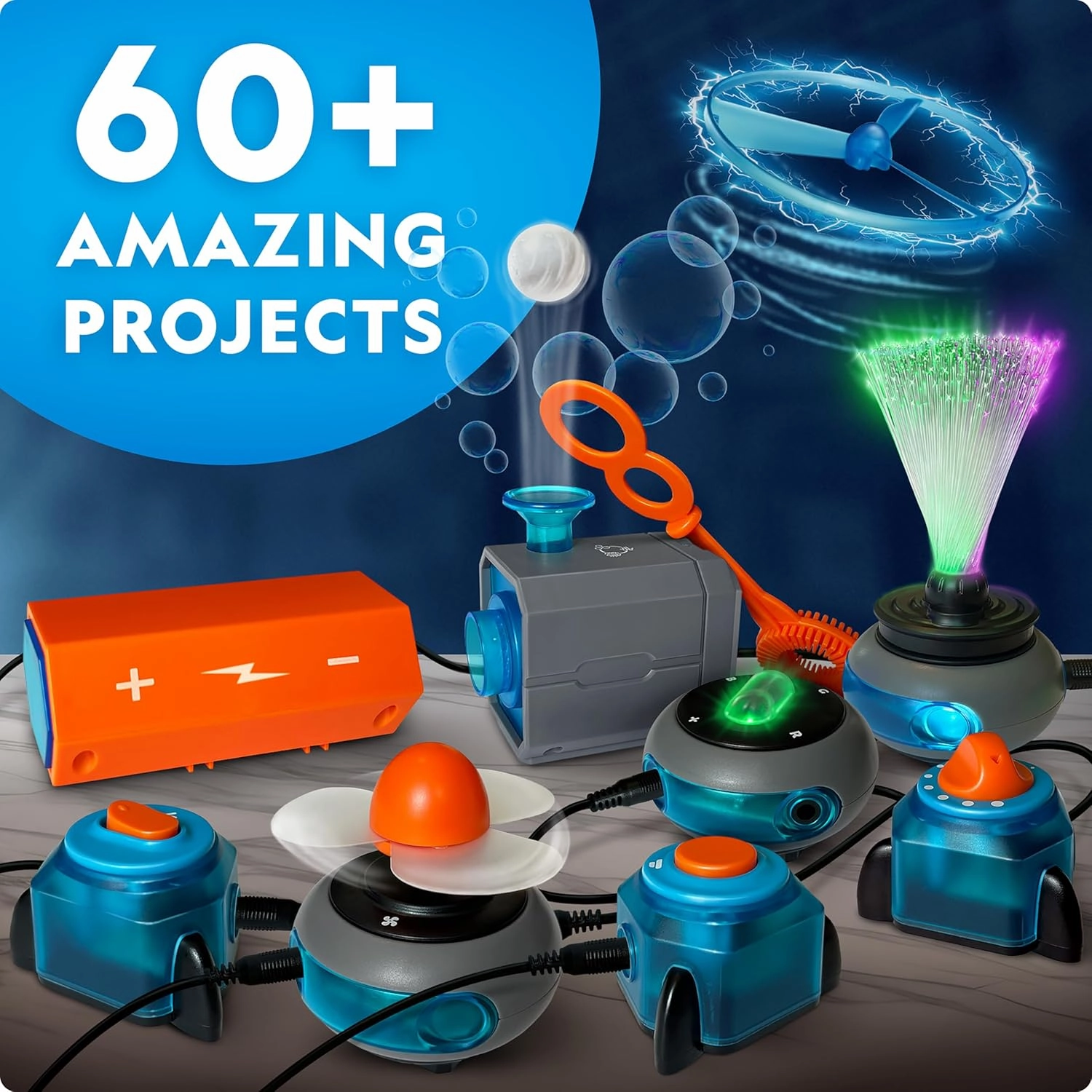 National Geographic Circuit Maker - Electronics Kit for Kids with 60 Electrical Circuit Projects, Electric STEM Toy