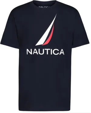 Nautica Boys' Short Sleeve Graphic Crew Neck T-Shirt, Soft, Comfortable, Relaxed Fit