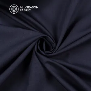 Navy Blue Plain Soft Touch Cotton Shirting Fabric (Width 58 Inches)