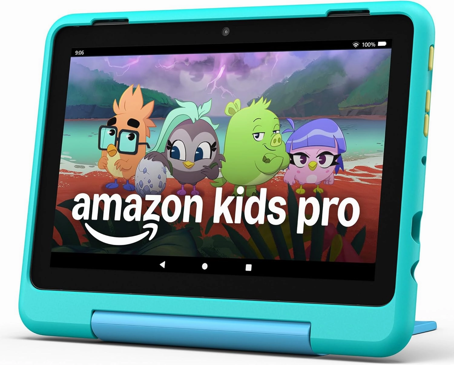 New Amazon Fire HD 8 Kids Pro tablet, ages 6-12. Bright 8" HD screen, includes ad-free content, parental controls, 13-hr battery, slim case for older kids, 64GB, Hello Teal, (2024 release)