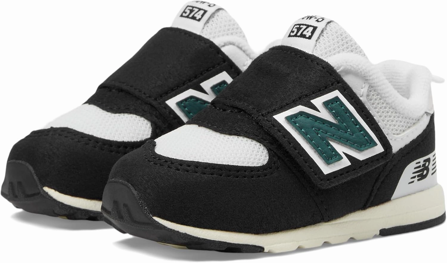 New Balance Baby-Boy's 574 V1 Varsity Suede New-b Hook and Loop Sneaker