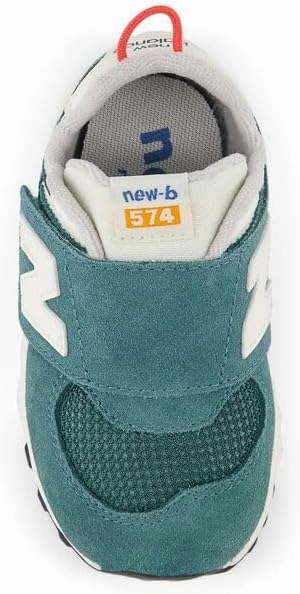 New Balance Unisex-Child 574 V1 70s Racing New-b Hook & Loop Sneaker