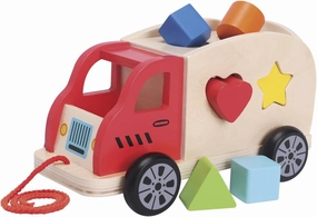New Classic Toys Wooden Shape Sorter Truck Educational Toys and Color Perception Toy for Preschool Age Toddlers Boys Girls, Multi Color