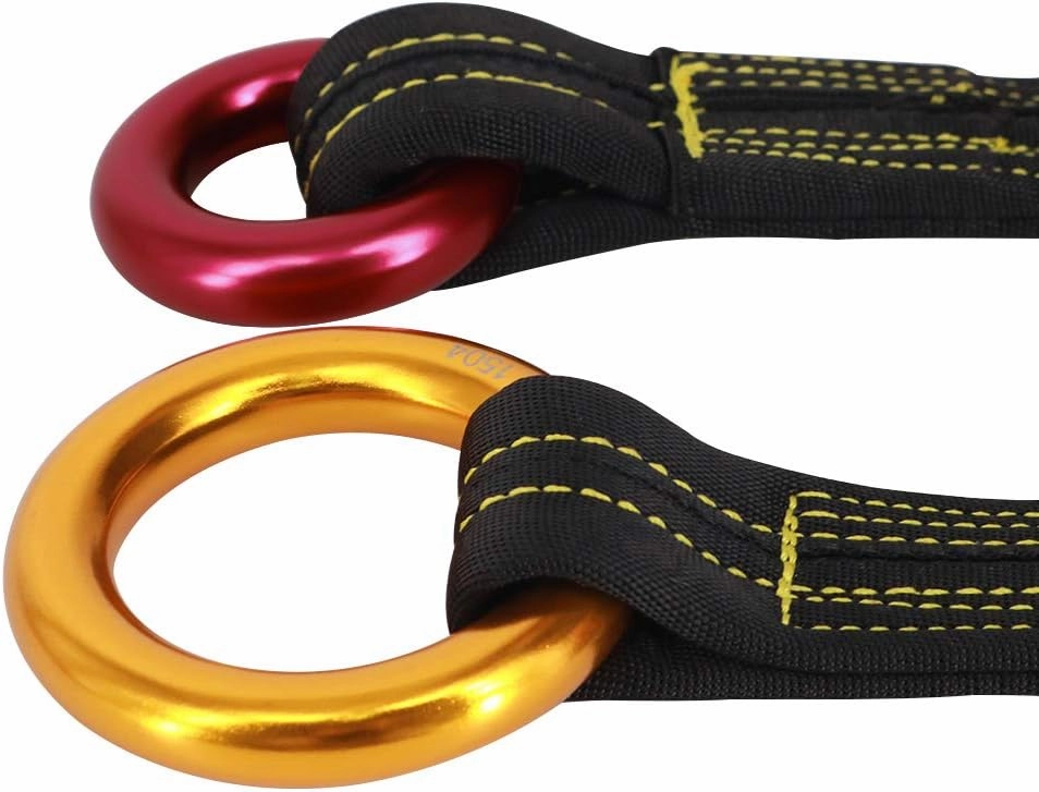 NewDoar Rappel Ring 25kN Gold Large O-Ring Rope Connector for Rock Climbing Arborist Rescue Hammock and Slackline