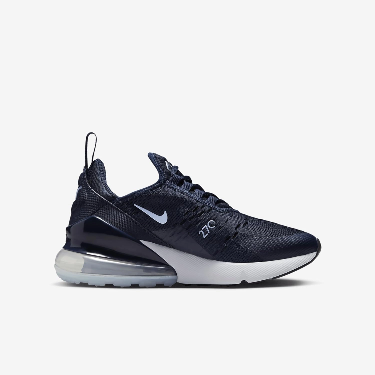 Nike Air Max 270 Big Kids' Shoes (943345-028, Light Smoke Grey/Dark Obsidian/Phantom/Bright Crimson)