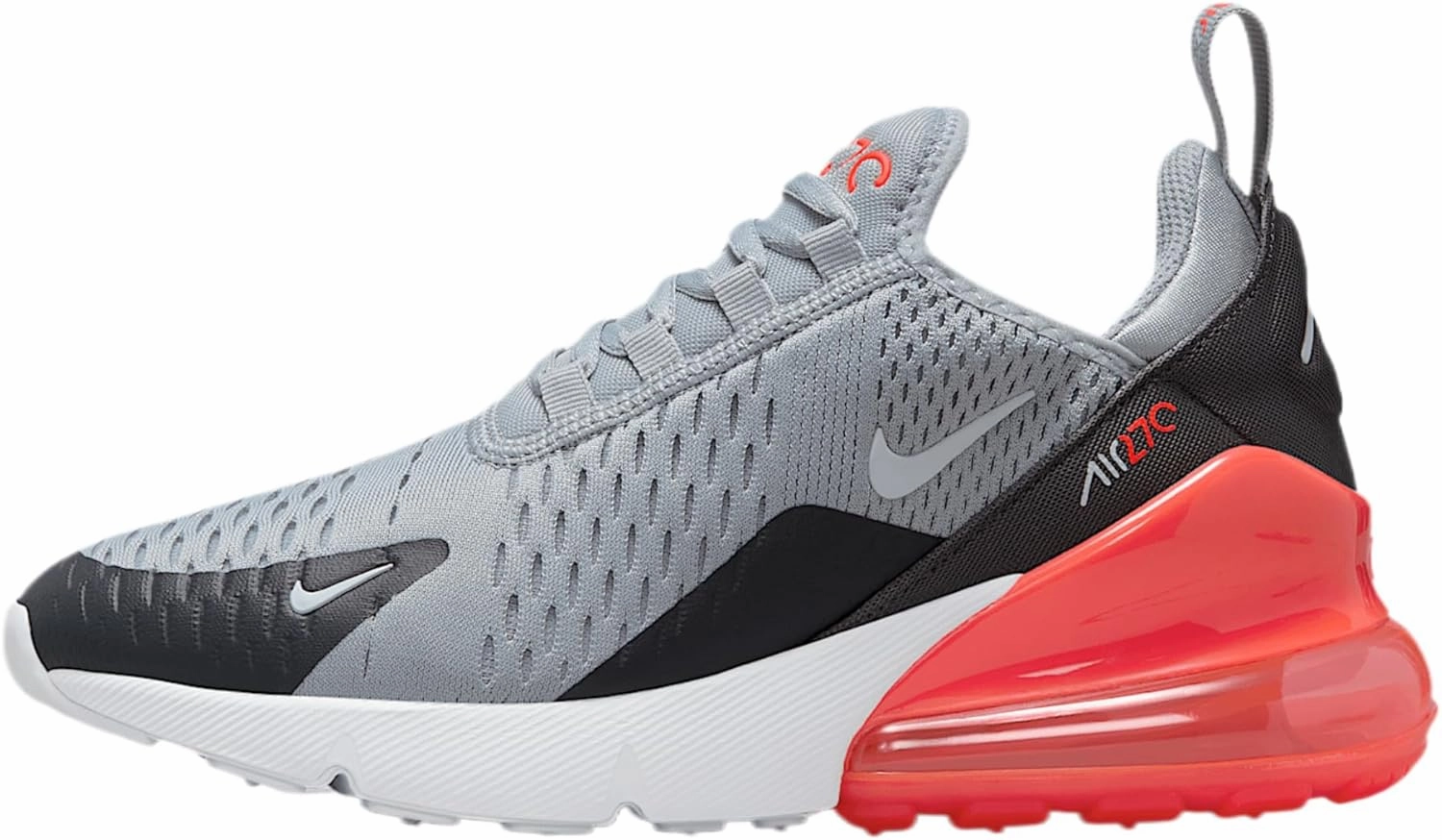 Nike Air Max 270 Big Kids' Shoes (943345-039, Wolf Grey/Anthracite/Bright Crimson/White)