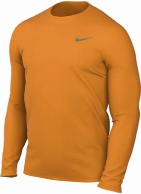 Nike Men's Team Legend Long Sleeve Tee Shirt (Medium, Bright Ceramic)