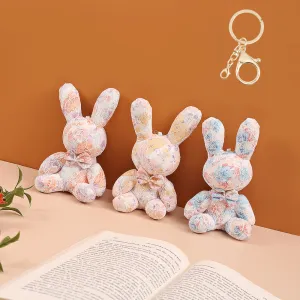No Face Bunny Plush Keychain