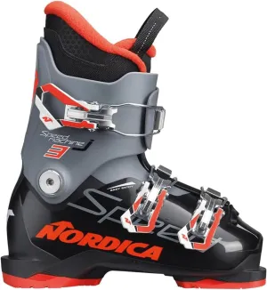 Nordica Speedmachine J3 Kid's Alpine Ski Boots (Black/Anthracite/Red, 25.5)