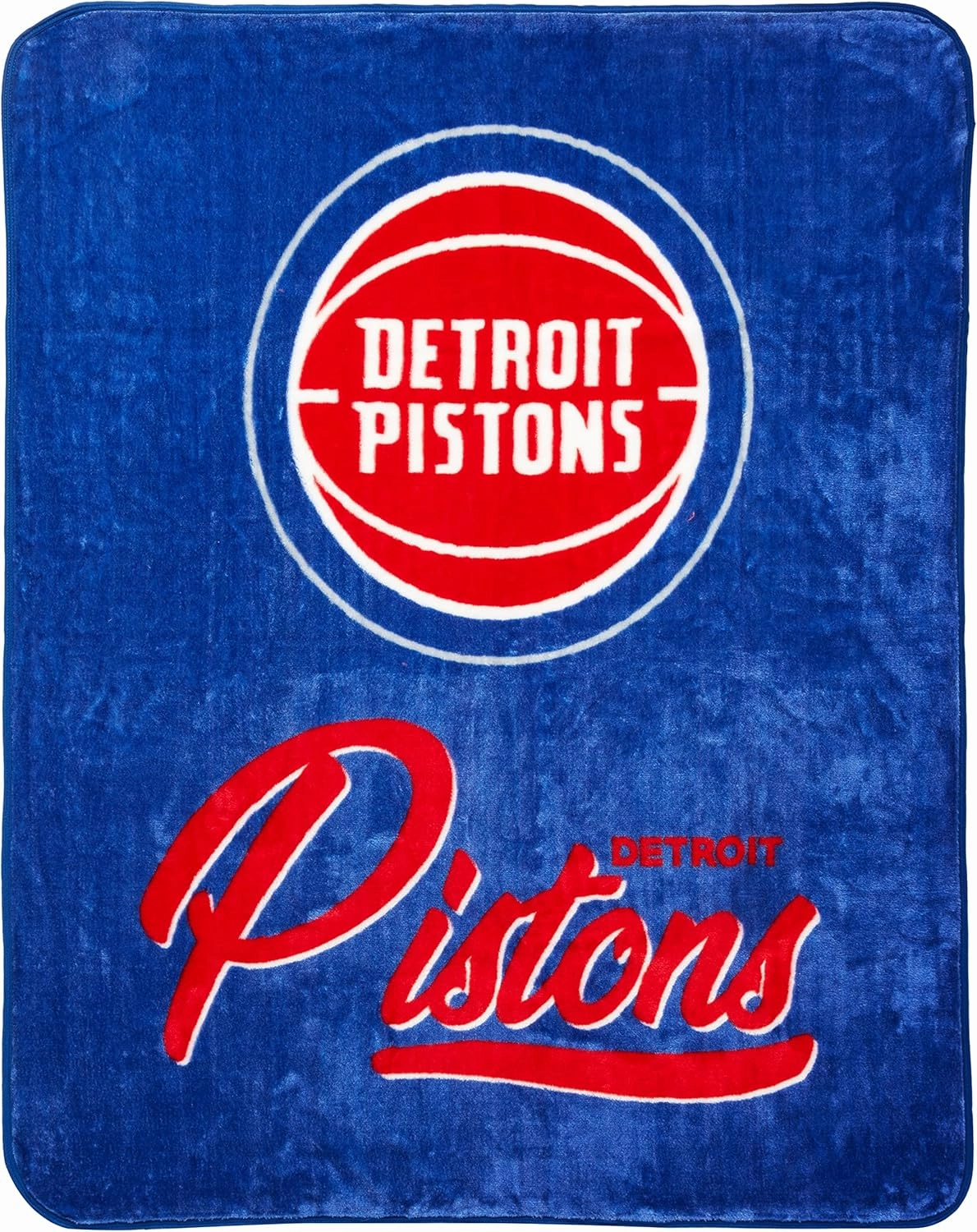 Northwest NBA Detroit Pistons Unisex-Adult Raschel Throw Blanket, 50" x 60", Signature