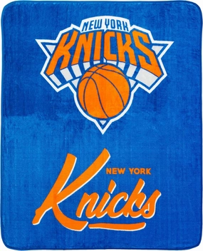 Northwest NBA New York Knicks Unisex-Adult Raschel Throw Blanket, 50" x 60", Signature