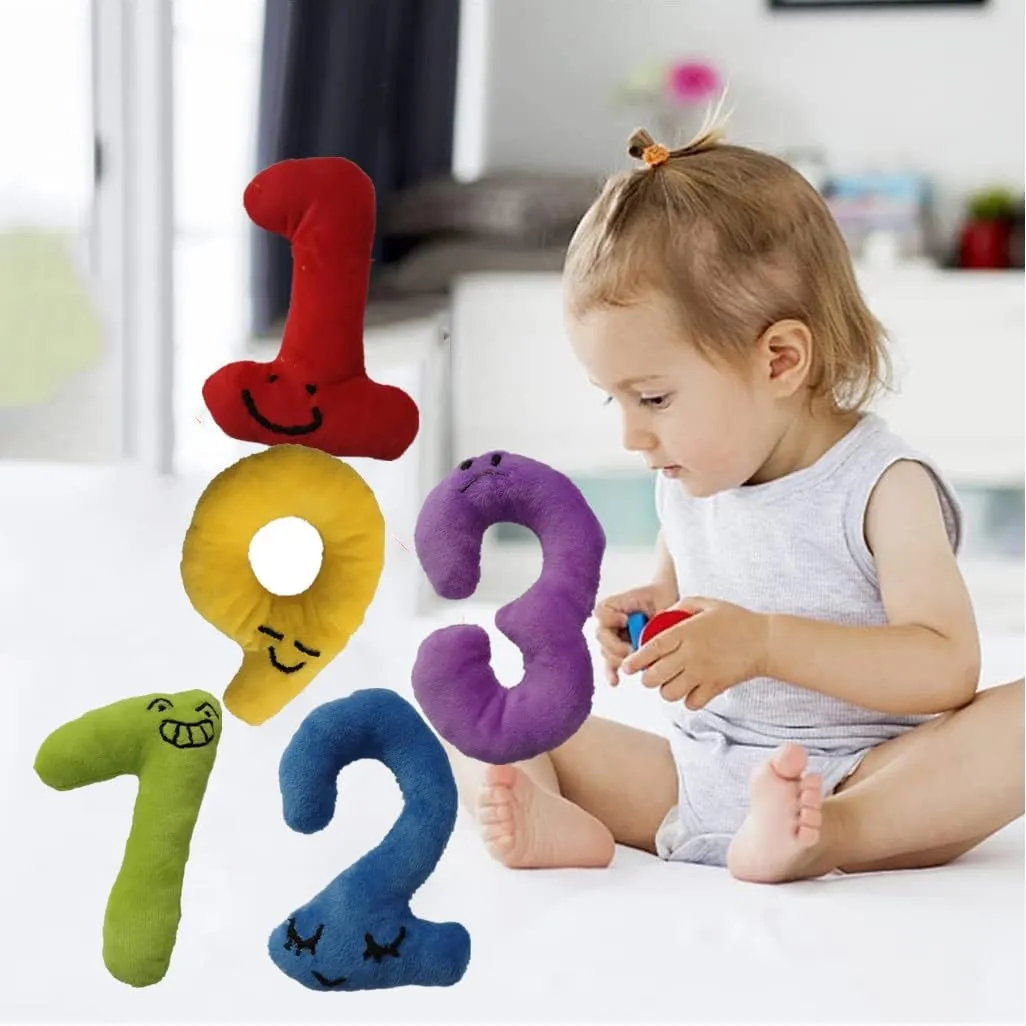 Number Plush Toy -10 Numbers and 5 Numbers Plush Operation - Mathematical Early Education and Boys and Girls Learning Toys (15 Pieces)