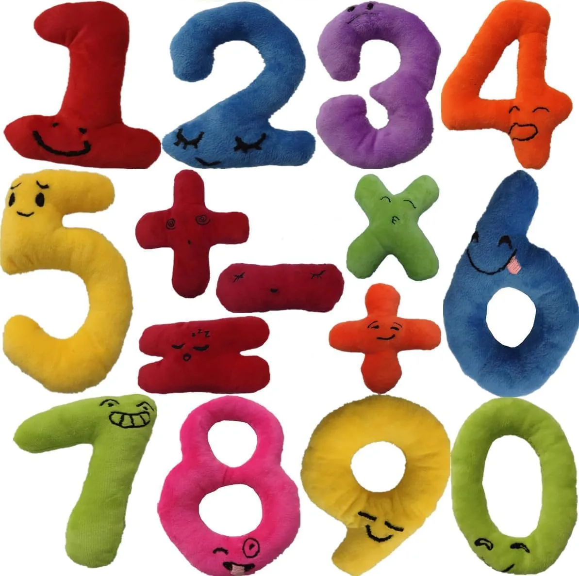 Number Plush Toy -10 Numbers and 5 Numbers Plush Operation - Mathematical Early Education and Boys and Girls Learning Toys (15 Pieces)