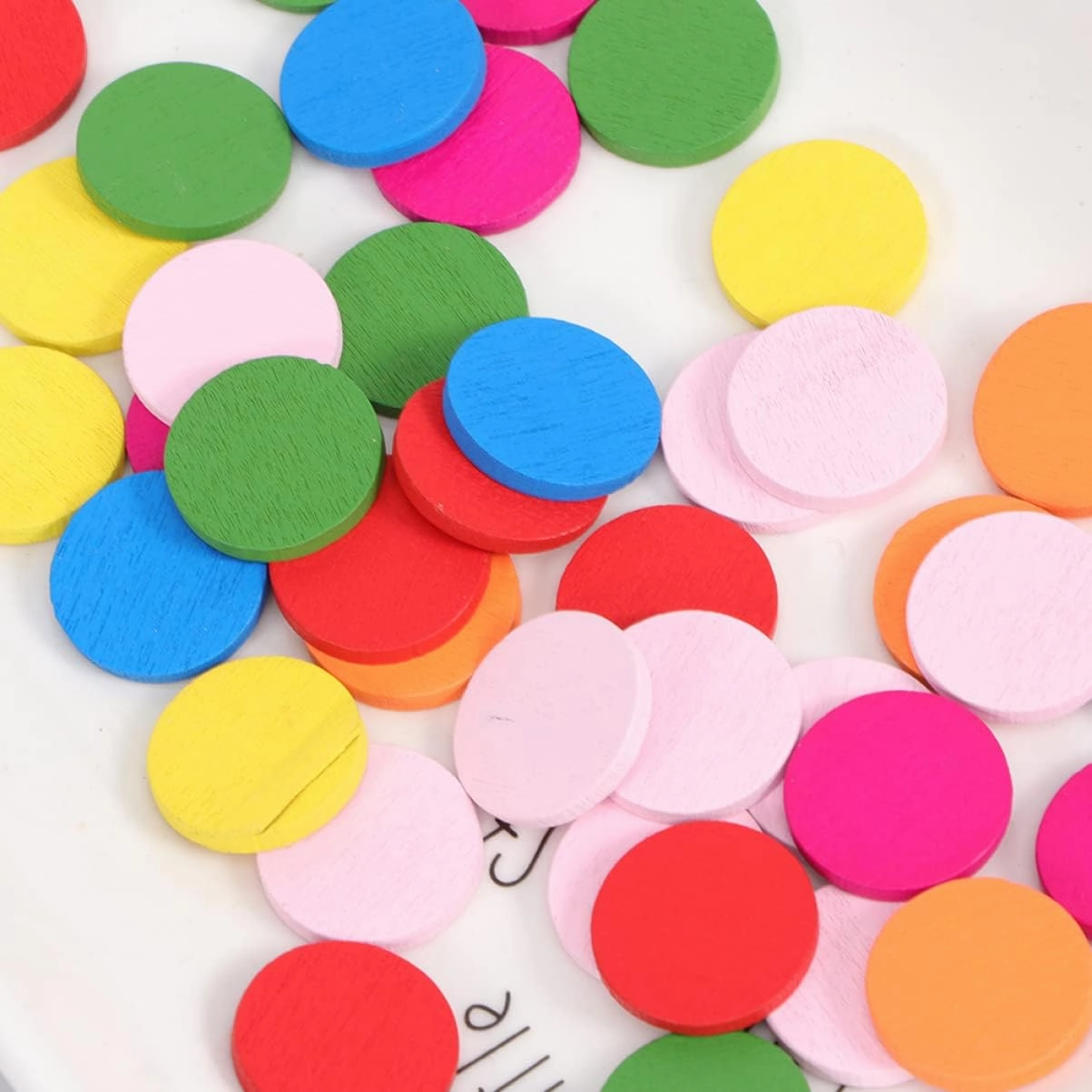 NUOBESTY 600pcs Colorful Math Discs Educational Toy for Boys and Girls Safe and Smooth Polished Plaything for Cognitive Development and Math Skills for Group Learning Activities