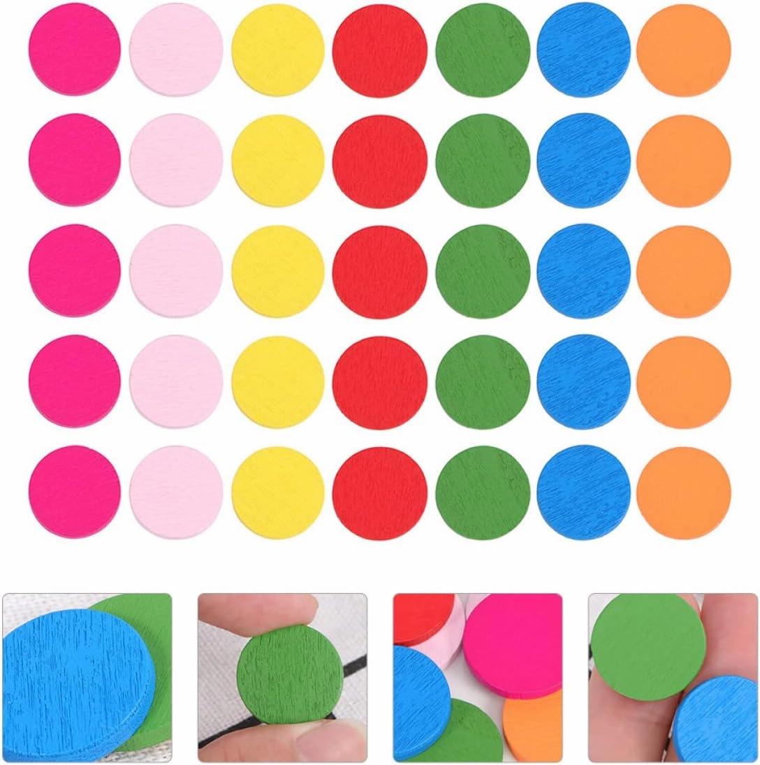 NUOBESTY 600pcs Colorful Math Discs Educational Toy for Boys and Girls Safe and Smooth Polished Plaything for Cognitive Development and Math Skills for Group Learning Activities