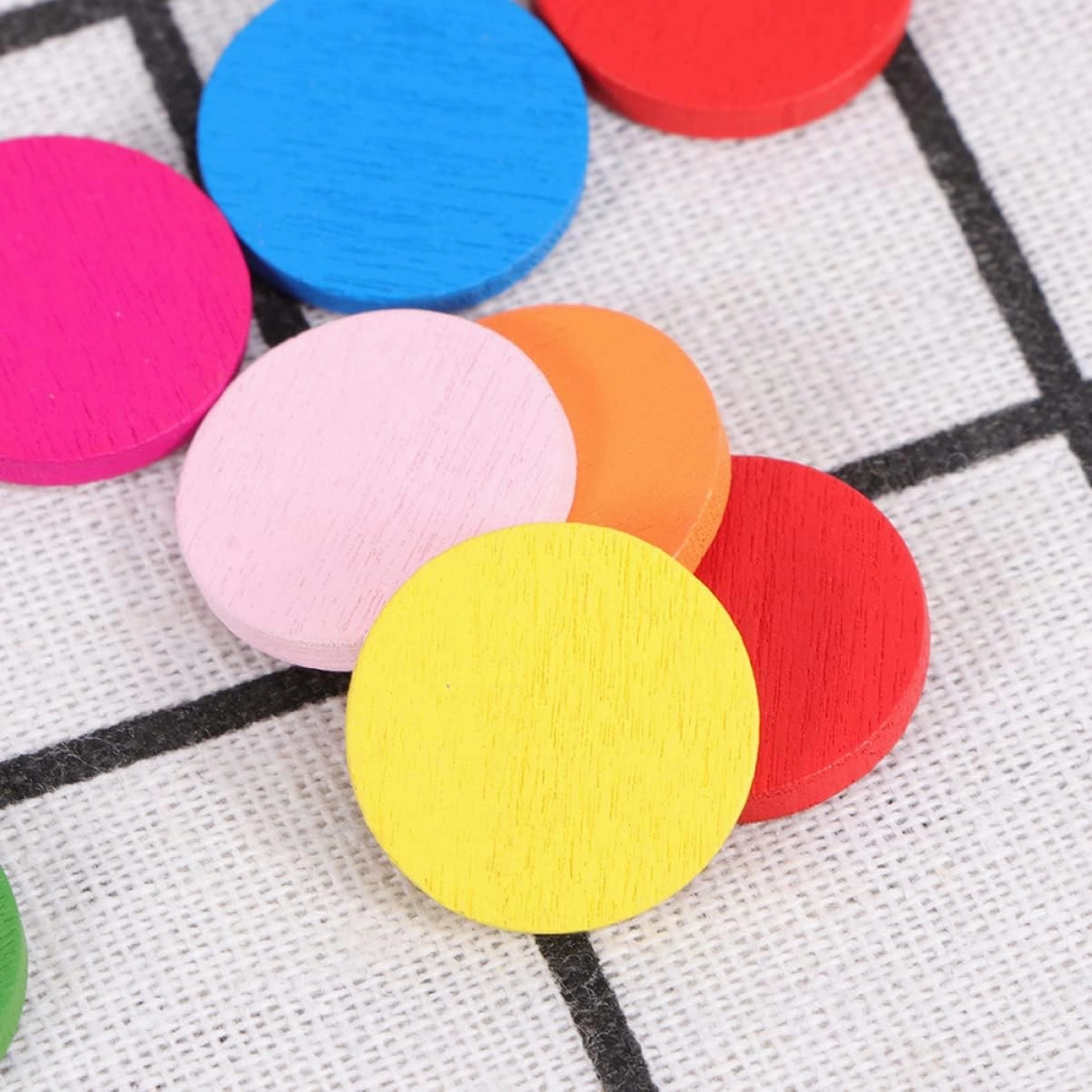 NUOBESTY 600pcs Colorful Math Discs Educational Toy for Boys and Girls Safe and Smooth Polished Plaything for Cognitive Development and Math Skills for Group Learning Activities