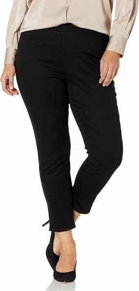 NYDJ Women's Plus Size Pull On Skinny Ankle Jean with Side Slit