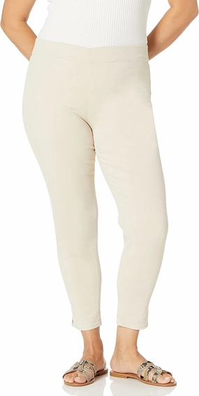 NYDJ Women's Plus Size Pull On Skinny Ankle Jean with Side Slit