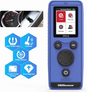 OBDResource TPMS Relearn Tool for Jeep Ford BMW Nissan/Honda/Mazda/Dodge Series Vehicles, TPS10 Universal Tire Pressure Monitor Sensor Activate and Reset Tool [Upgrade of U508]