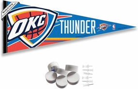 Oklahoma City Thunder Pennant Flag and Wall Tack Pads Mounts