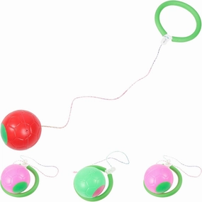 One-Legged Ball Toy Bouncy Balls for Boys and Girls Jumping Ring Boys and Girls Material Age 3 Random