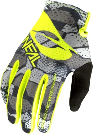 O'NEAL Matrix Camo Glove, Gray/Yellow 10