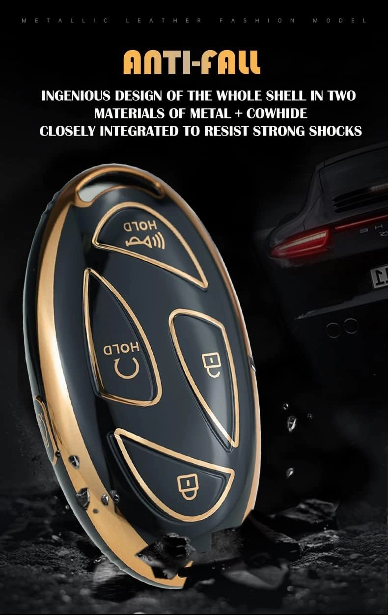 ontto 5-button Key Fob Cover TPU Car Key Holder Fit for Hyundai 2023 Ionic 6 Grandeur GN7 2023 Kona Ev 2023 New Kona SX 2