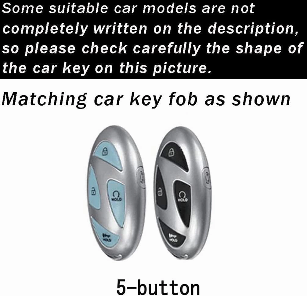 ontto 5-button Key Fob Cover TPU Car Key Holder Fit for Hyundai 2023 Ionic 6 Grandeur GN7 2023 Kona Ev 2023 New Kona SX 2