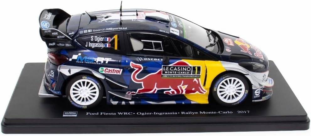 OPO 10 - 1/24 Scale Model car Compatible with Ford Fiesta WRC - Ogier-Ingrassia - Rally Monte-Carlo 2017 - WRC501