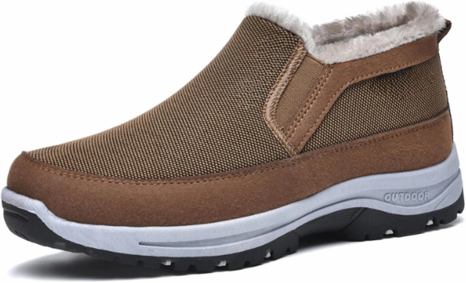 Orthowalkway Mens Shoes Plush Mens Orthopedic Slip On Shoes Outdoor Non Slip Orthopedic Sneakers