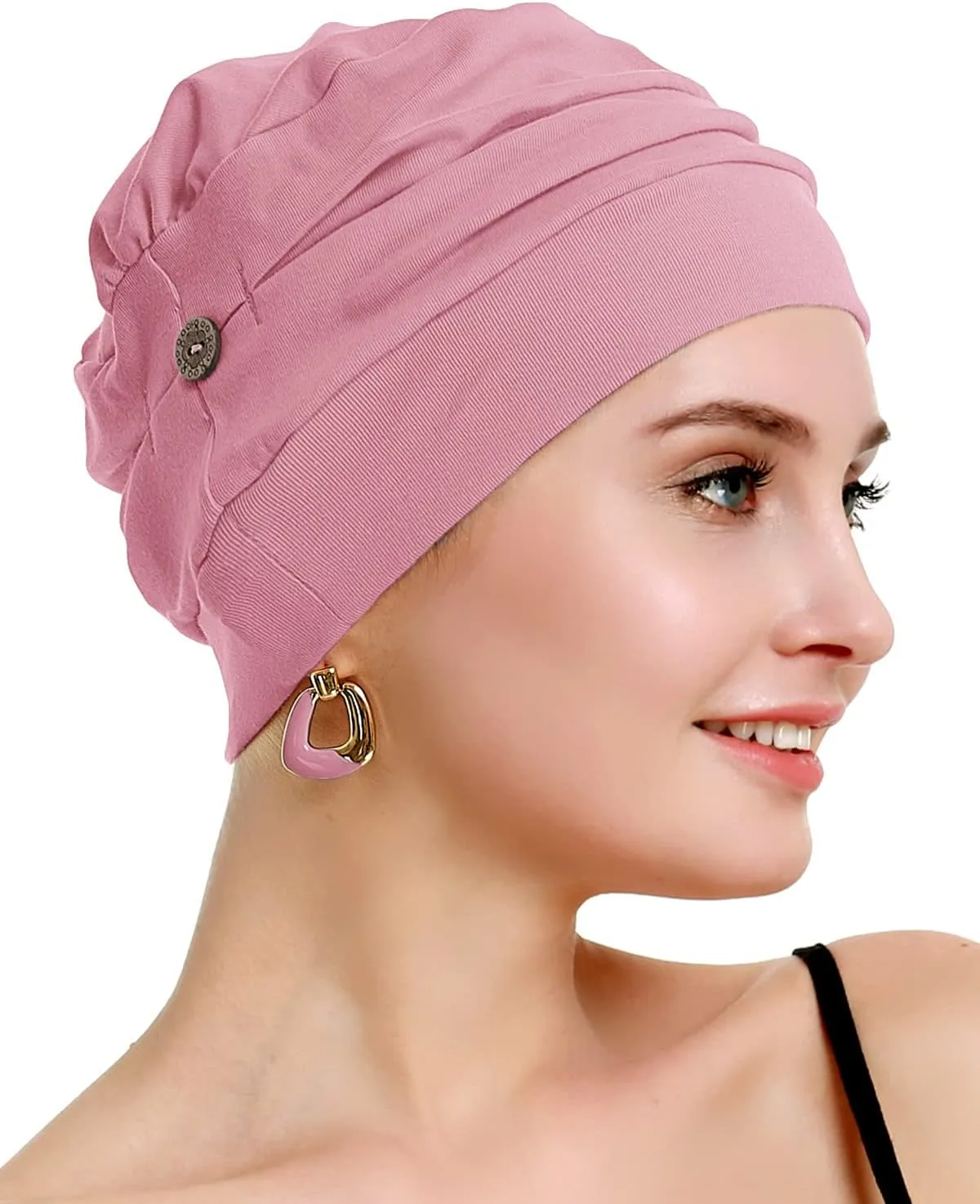 osvyo Cotton Chemo Turbans for Women Cancer Hairloss hat - Cotton Lightweight Headwear Sealed Packaging