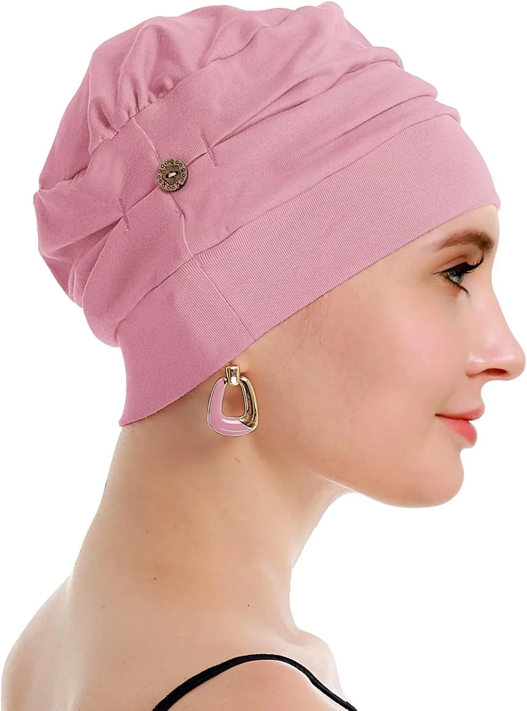osvyo Cotton Chemo Turbans for Women Cancer Hairloss hat - Cotton Lightweight Headwear Sealed Packaging