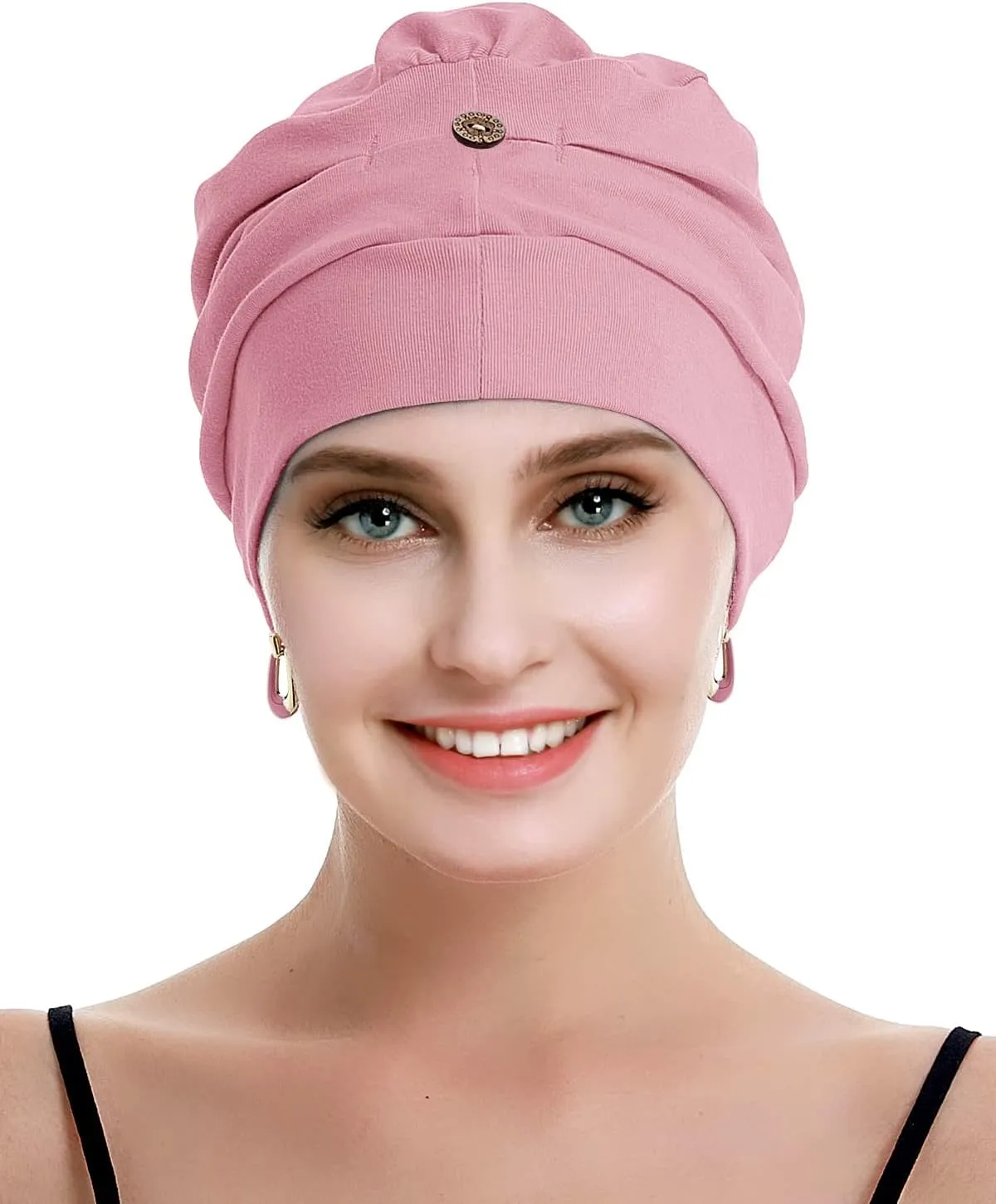 osvyo Cotton Chemo Turbans for Women Cancer Hairloss hat - Cotton Lightweight Headwear Sealed Packaging