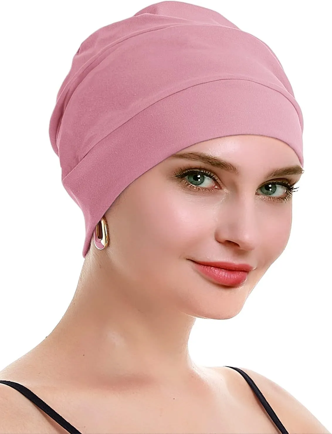 osvyo Cotton Chemo Turbans for Women Cancer Hairloss hat - Cotton Lightweight Headwear Sealed Packaging